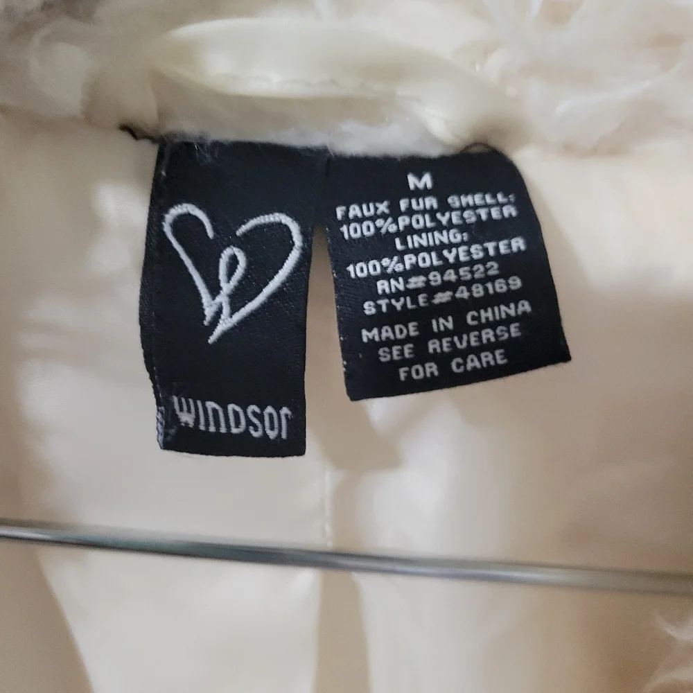 Windsor Cream Teddy Waterfall Jacket SZ M - Picture 2 of 3